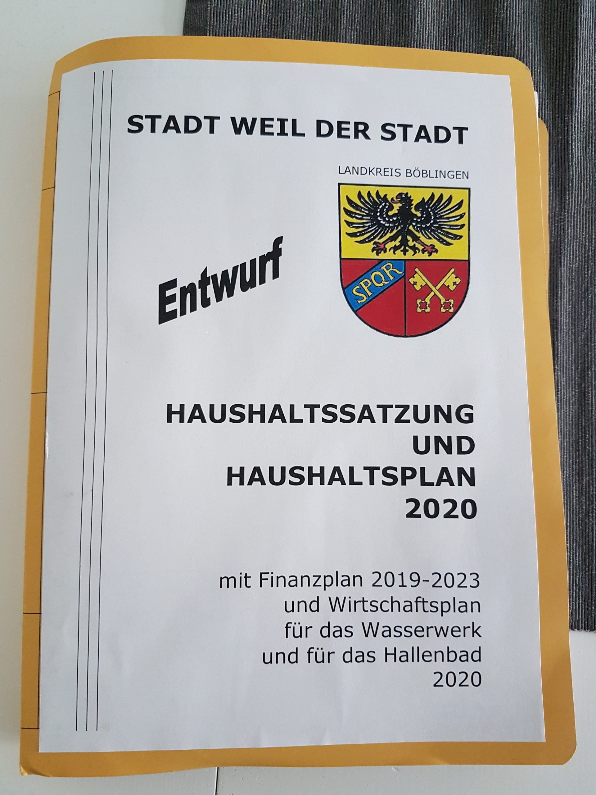 Vor Ort: Haushaltsentwurf und Manufaktur